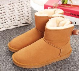 Boots FAST SHIPPING New Women Snow Boots Style Waterproof Cow Suede Leather Winter Lady Outdoor Boots Brand Ivg Size US3-13