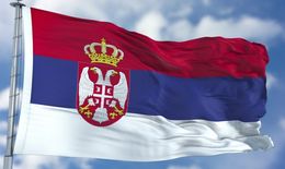 Serbia Flag 90x150 cm Silk Screen Printing Polyester Cheap Serbian Country National Flags with Two Eyelets, free shipping