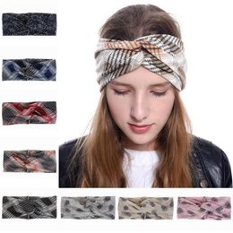 2020 9 style Lady girls lattice cross headband sports hair belt Yoga running outdoor women's hair ornaments hairbands hair accessories