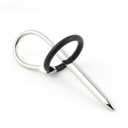 Free shipping,Rubber Sounding Stainless Steel Male Urethral Probe Plunger Products Penis Plug Rod Needle Sex Toy