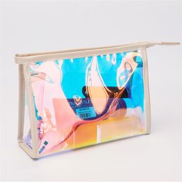 Newest Laser Cosmetic Bags Women Makeup Bag Waterproof PVC Travel Toiletry Bag Zipper Organiser Storage Pouch
