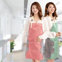Customised advertising apron oilproof waterproof waist kitchen polyester apron custom logo factory wholesale