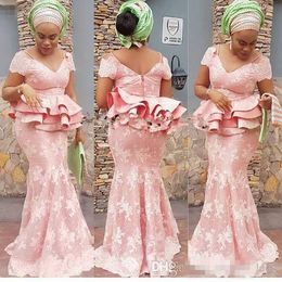 latest peplum lace gown
