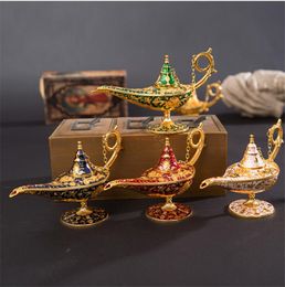 Collectable Legend Aladdin Magic Lamp ornaments Incense Burners Pot Classic Perfect Festival Gift Wishing lamp Home Decor Crafts