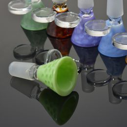 Smoke colored glass bowl 14/19 Male Colorful Herb For Bong Water Pipe Smoking Pipes