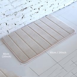 40x60cm Bath Non-slip Mat Bedroom Non-slip Mats Coral Fleece Memory Foam Rug Shower Carpet Bathroom Kitchen Floor Pad 13 Colors DH1120