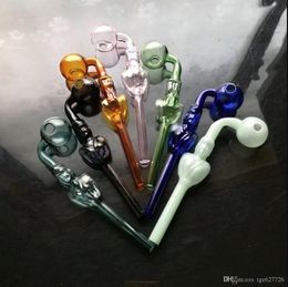 Color Beauty Bent Pot, Wholesale Glass Pipe Oil Burner Glass Tube Water Pipe Oil Rig Smoke Free Shipping