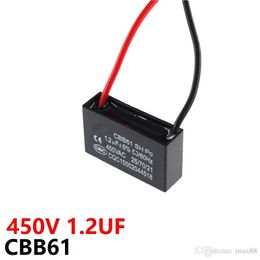 CBB61 fan starting capacitor 450VAC 1.2UF with line capacitance lead length 10CM