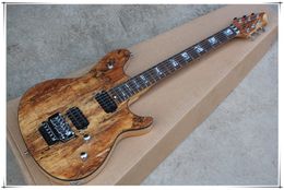 Floyd Rose HH Open Pickups Nature Wood Electric Guitar with Chrome Hardware,Rosewood Fingerboard,Can be Customised