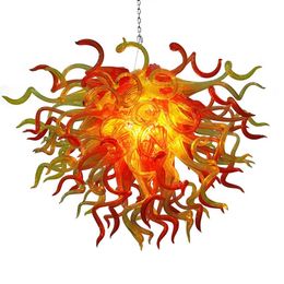 Pendant Lamp 100% Mouth Blown Murano Art Chandeliers Light Attractive Design Sunshine Glass Chandelier Antique Bedroom Lamps