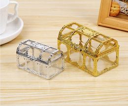 Treasure Chest Candy Box Wedding Favour Mini Gift Boxes Food Grade Plastic Transparent Jewellery Stoage Case SN132