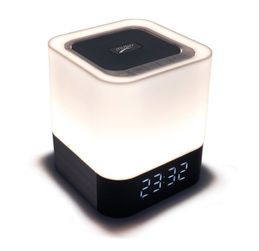 Musky DY28 Plus Wireless 4.0 Bluetooth LED Lamp Speaker changeable Light Touch feedback Alarm Clock AUX 4000mAh