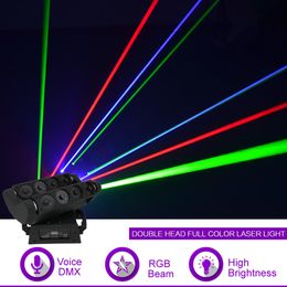 professional laser lights Australia - 8 Eyes RGB Moving Head Spider Beam Laser Light DMX Master-Slave Home Gig Party DJ Professional Stage Lighting DJ-108RGB