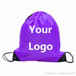 Customise Drawstring Tote bags Logo print Advertising Backpack custom folding bags Marketing Promotion Gift shopping bags Screenprinting