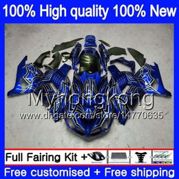 Injection For KAWASAKI ZX-14R 2012 2013 2014 2015 2016 2017 25MY.20 ZZR1400 ZX 14R ZZR-1400 ZX14R 12 13 14 15 16 17 OEM Blue silver Fairing