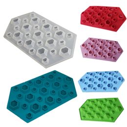Reusable Soap Moulds Tray Chocolate Muffin Baking Crystal Jewellery Moulds Tool Soap Making Silicone Cool Ice Maker Cube Mould