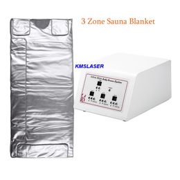 items 3 zone fir sauna far infrared slimming sauna-blanket heating therapy slim bag spa lose weight body detox machine