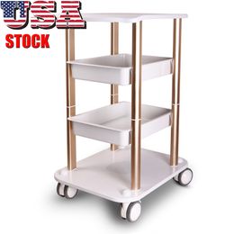 ABS Spa Use4 Shelves Rolling Cart Trolley Stand For Cavitation RF Beauty Slim Machine 48cm x 38cm Standing Trolley Accessories