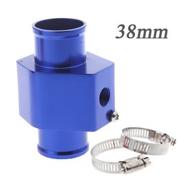 Freeshipping Water Temp Temperature Joint Pipe 38mm Sensor Water Temp Gauge Radiator Hose Adapter 38mm Blue