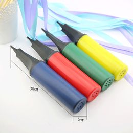 Portable Plastic balloon swim ring Inflatable Ball Hand Air Pump random colo BB