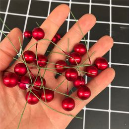 50pcs/lot 1.2CM Simulation Berry Decoraiton Christmas Cherry Blueberry Mixed Color Fruit Christmas treeDecoration Accessories Gift Ornaments