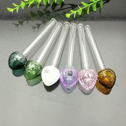 Colored Strawberry Head Glass Direct Burning Pot Wholesale Bongs Oil Burner Pipes Water Pipes Glass Pipe Oil Rigs Oil