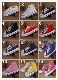 Kids Star Canvas flats Shoes Fashion High Low Children Shoes Boys and Girls Sports Chuck Classic Canvas Shoe Size 24-34