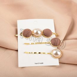 new Pearl Metal Gold Color Hair Clips Bobby Pin Barrette Hairband Hairpin Headdress women girls Lady Hair StylingT2C5080