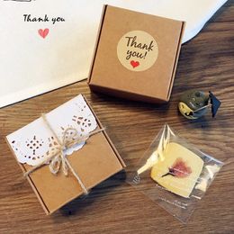 240PCS/lot Thank You Kraft Gift Tags Stickers Wedding Favours Party Accessories Christmas DIY Biscuit Gifts Decoration supplies