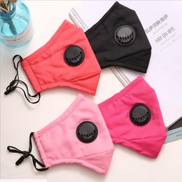 cotton Face Mask Anti-Dust Earloop with Breathing Valve Adjustable Reusable Mouth Masks Soft Breathable Anti Dust Protective Masks