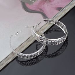 Wholesale-fashion 925 silver sterling earrings big circle earrings 6 styles designer luxury earring for options silver plated model no.NE926