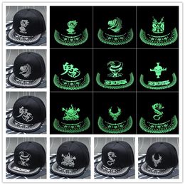 hip hop luminous cap flattop caps fluorescent baseball cap sun protection hats snapback caps for men women gifts