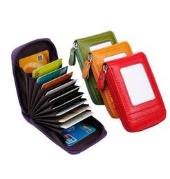 Credit Card Wallet Leather RFID Card Holder zipper coin money NN purse bag for Women Favour 11*8*2cm