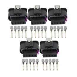 5 Sets 5 Pin DJ7052-1.2-21 Female Motorcycle Electric Harness Connectors Sealed Waterproof Automotive Plug 1-1718806-1 / 4F0 973 705