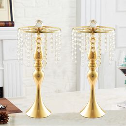 new style Acrylic Flower Rack Wedding Centerpiece / Unicorn Party Crystal Table Vase Luxury Road Leads For Home Decoration senyu0318