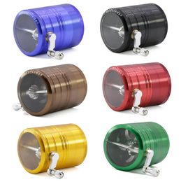 4-Layer Aluminum Alloy Side Hand Smoke Grinder