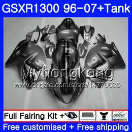 +Tank For SUZUKI GSXR-1300 GSXR1300 96 97 98 99 00 01 333HM.98 GLossy grey Hayabusa GSXR 1300 1996 1997 1998 1999 2000 2001 2007 Fairings