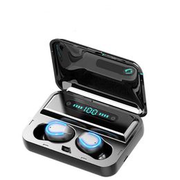 Brand Blue-tooth Earphones TWS Sports Wireless Headsets Stereo Earphone With power bank Charging Box LED display for cellphone