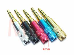 mini 3.5mm 4 Pole Male Repair Headphone Plug Metal Audio Soldering