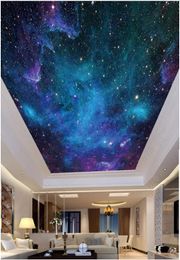 Customised Large 3D photo wallpaper 3d ceiling murals wallpaper Beautiful starry sky HD night ceiling zenith mural papel de parede