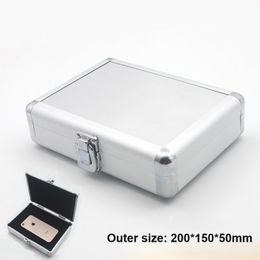 Tool box Aluminum Case Suitcase Instrument Box Equipment File Box Cosmetic Case Mobile Phone toolbox with Sponge 200*150*50mm Free shipping