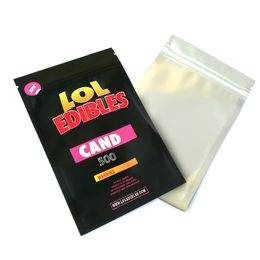 LOL edibles Bag Empty LOLedibles 500mg Mylar Zipper Bags smell proof Retail Packaging Package frosted clear back DHL