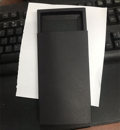 Confezione regalo con logo personalizzato per iPhone 8 8Plus Custodia per telefono Scatola di imballaggio in carta kraft nera vuota di lusso al dettaglio