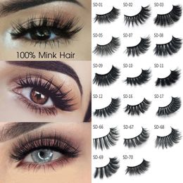 Milk Eyelash 17 styles Selling 1pair/lot 100% Real Siberian 3D Strip False Eyelash Long Individual Eyelashes 3D Full Lashes Extension