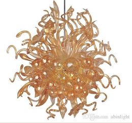 Decorative Modern Pendant Lamps Style Amber Blown Glass Chandeliers Ceiling Lighting