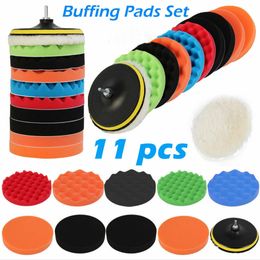 12Pcs 4/" Inch 100mm Waffle Sponge Buffer Polishing Pad Kit For Car Polisher UK