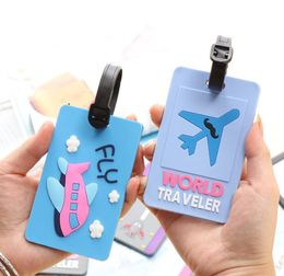 30pcs Luggage tags World Traveller Printing Travel Accessories Silica Gel Suitcase ID Addres Holder Baggage Boarding Portable Label