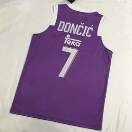 Luka Doncic #7 Teka Madrid Basketbol Formaları EuroLeague Baskı Özel Sayı 4xl 5xl 6xl Jersey