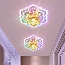 Crystal LED Spotlight Simple Modern Living Room Aisle Corridor Lights Embedded Surface Mounted Ceiling Light Porch Entrance Downlight