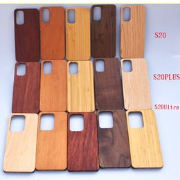 Top Supplier Real Wood Phone Case For Samsung S20 Plus Note 10 S10 Cases Shock Absorption Wooden+PC Cover